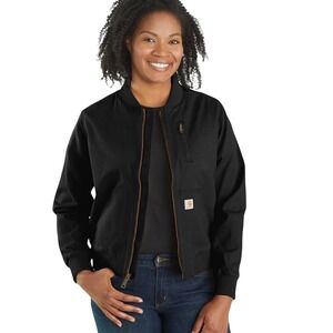 Carhartt Womens Black Rugged Flex Relaxed Fit Bomber Jacket OJ2524-W XXL 20